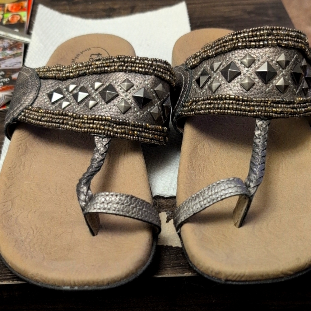 Taos Footwear Metallic Studded Sandals